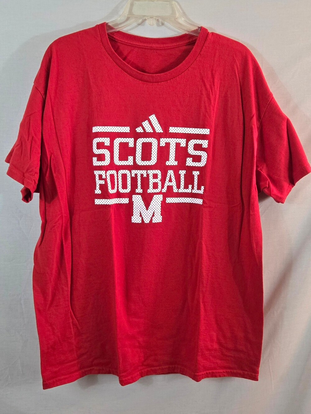 Monmouth College Men's Red Fighting Scots Football T-shirt Measures Large